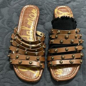 Brown Studded Women's Sandals